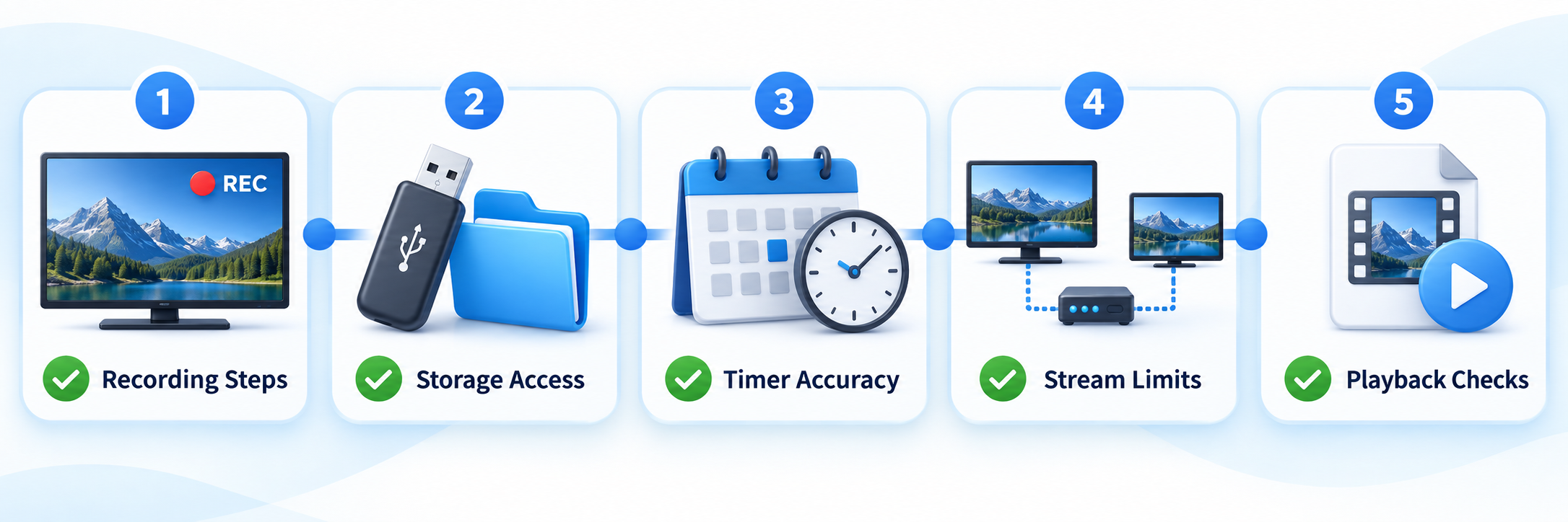 How we evaluated TiviMate recording: recording steps, storage access, timer accuracy, stream limits, and playback checks
