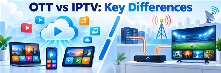 OTT vs IPTV: Key Differences (2026 Comparison)